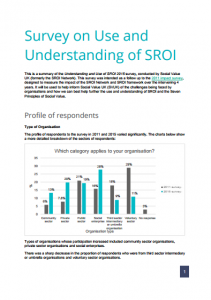 understanding and use of sroi 2015