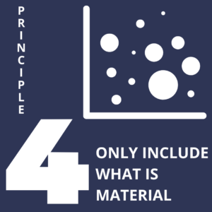 Only include what is material