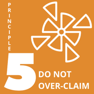 Do not over-claim