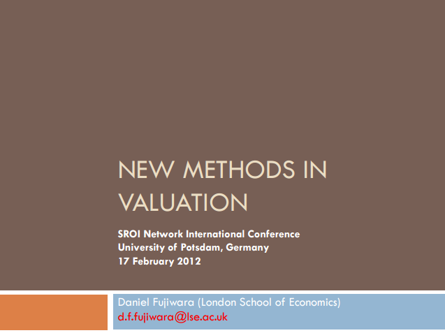 Valuation Techniques For Social Cost-Benefit Analysis - Social Value UK