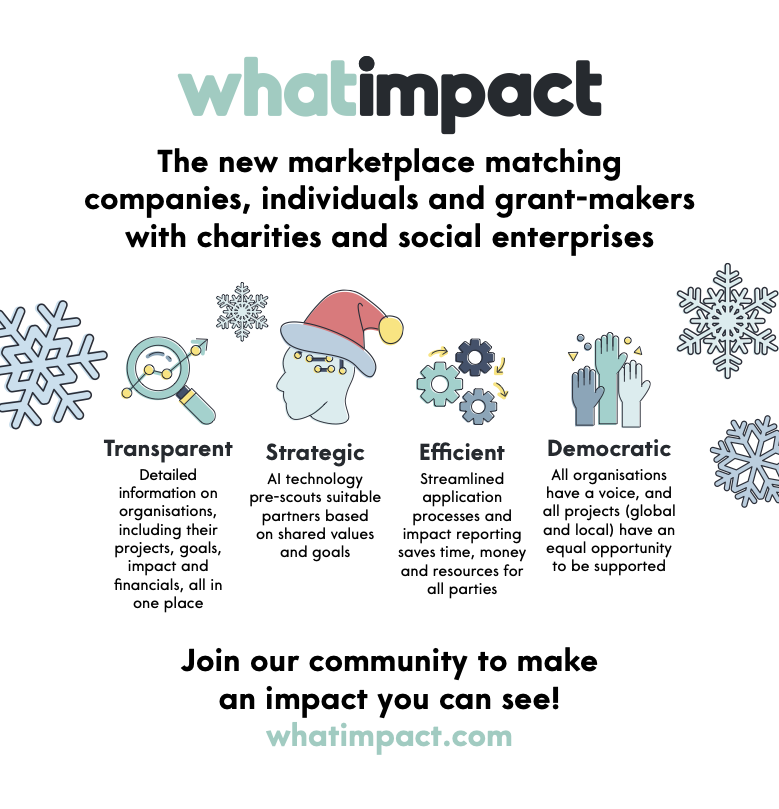 Only 1.5% of charities get 70% of the sector income. Tech-for-good platform whatimpact will tackle the third sector’s biggest inequality, ensure transparency, and maximise the efficiency of all CSR activity
