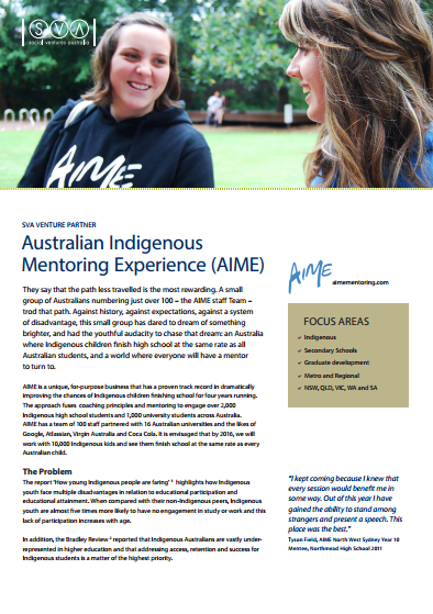Australian Indigenous Mentoring Experience Case Study