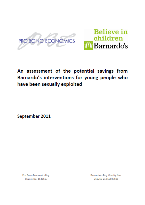 An assessment of the potential savings from Barnardo’s interventions for young people who have been sexually exploited