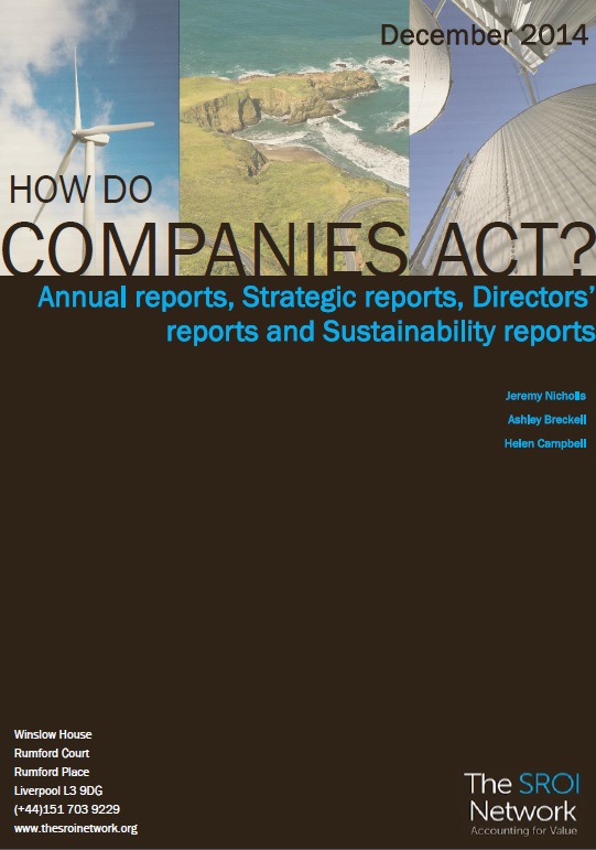 The SROI Network asks How Do Companies Act? in new report