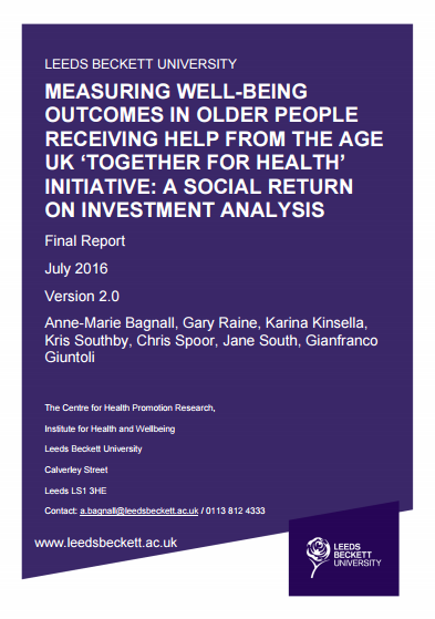 Measuring Well-Being Outcomes in Older People Receiving Help from the  Age UK ‘Together for Health’ Initiative