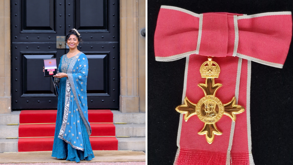 Our CEO visits Buckingham Palace to collect her OBE insignia