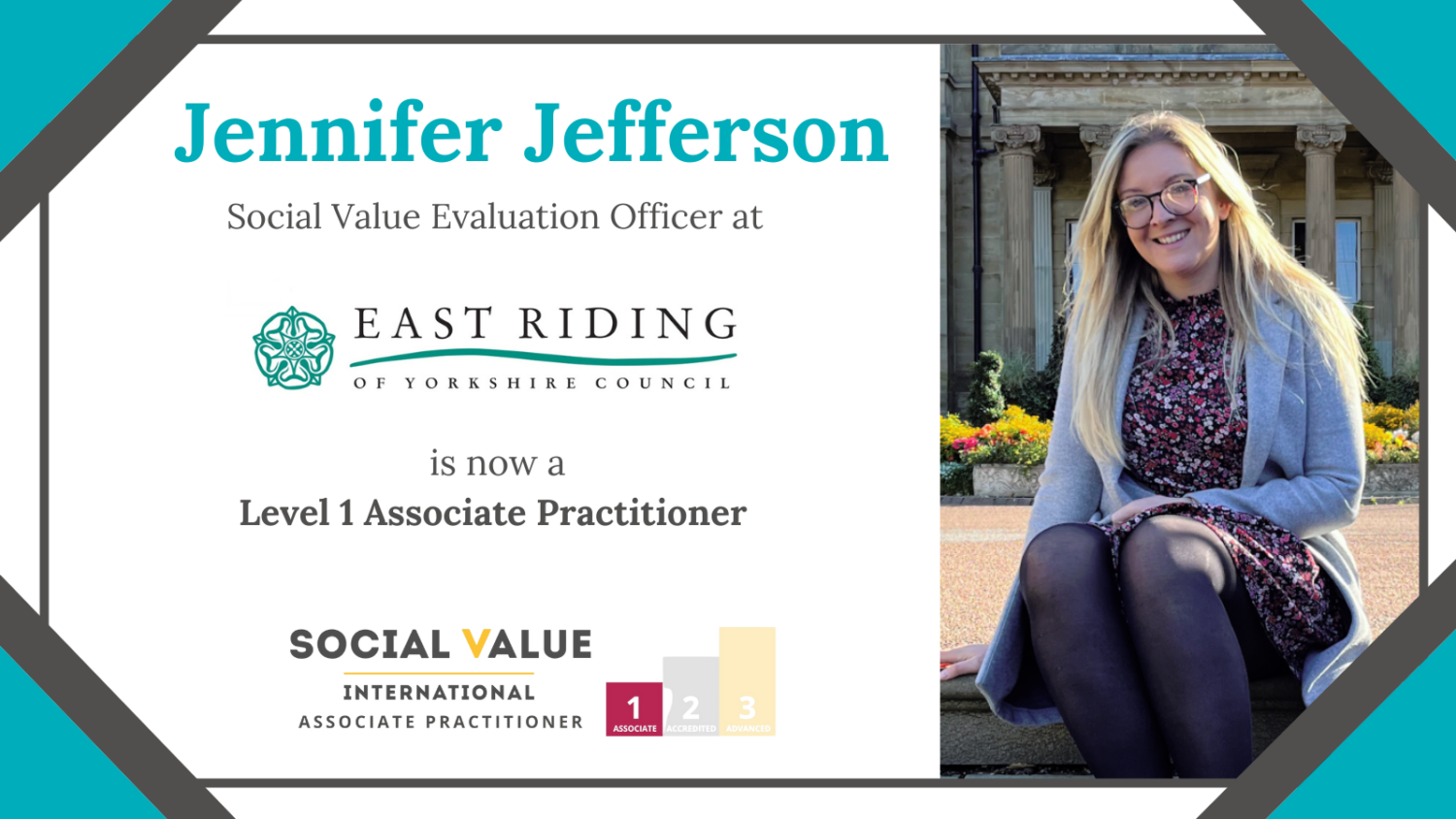 Jennifer Jefferson now a Level 1 Associate Practitioner - Social Value UK