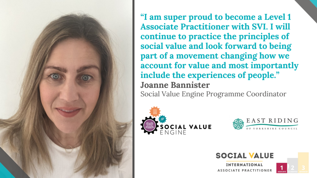 Congratulations Joanne Bannister – now a Level 1 Associate Practitioner!