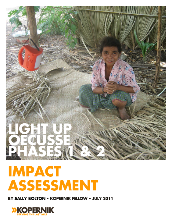 Light Up Oecusse Phase 1 & 2 Impact Assessment