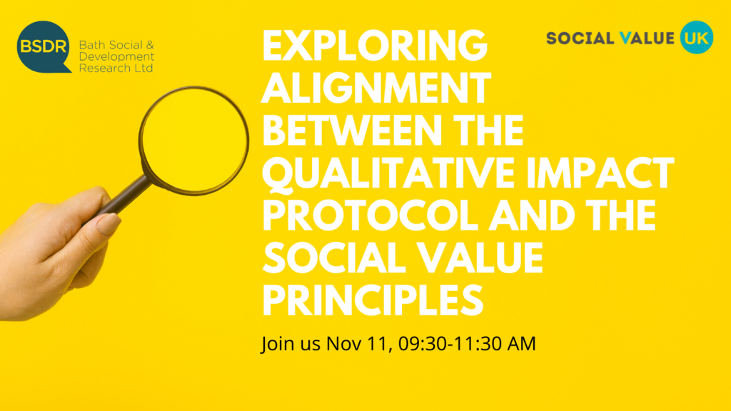 Exploring alignment between the Qualitative Impact Protocol and the Social Value Principles