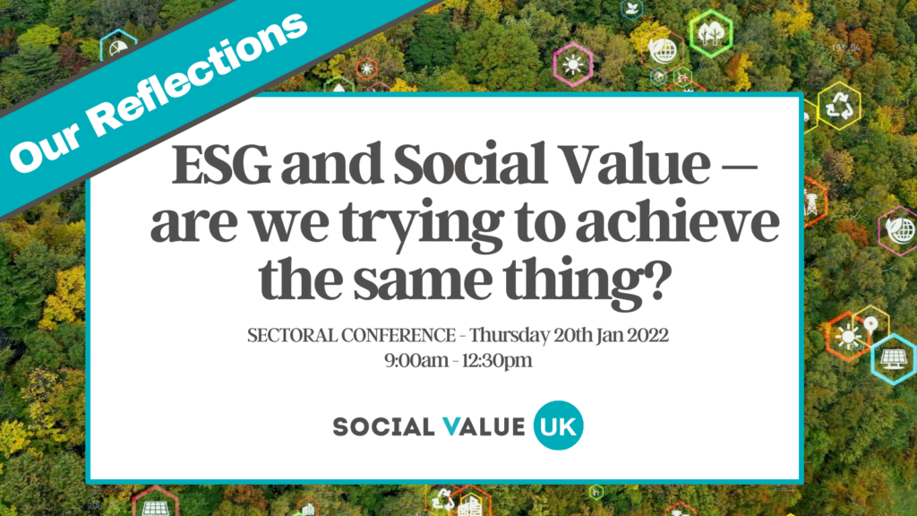 ESG and Social Value Conference: Our Reflections
