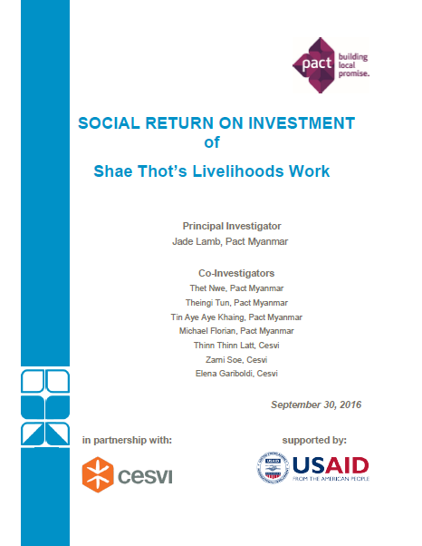 Social Return on Investment of Shae Thot’s Livelihoods Work