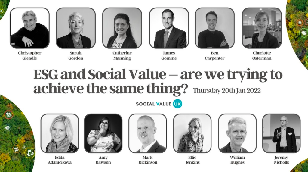 ESG and Social Value – are we trying to achieve the same thing? MEET OUR SPEAKERS