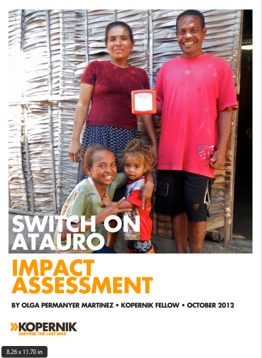 Switch on Atauro Impact Assessment