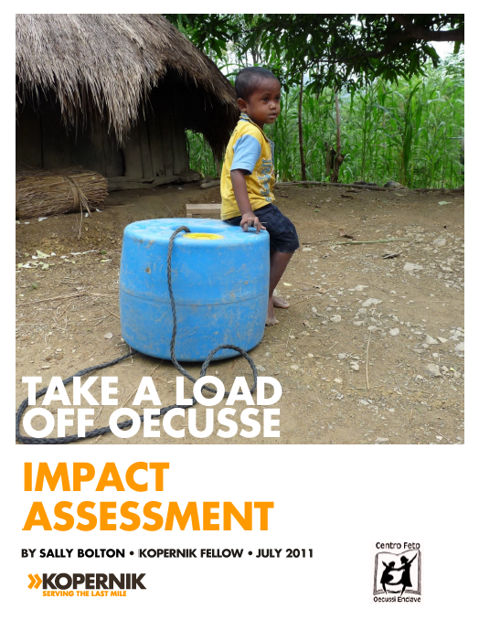 Take a Load Off Oecusse Impact Assessment