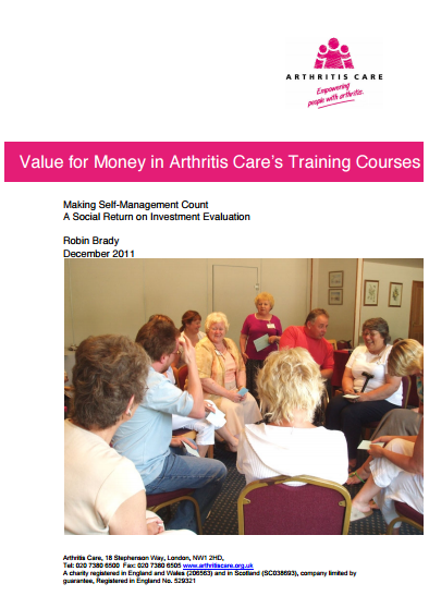 Value for Money in Arthritis Care’s Training Courses