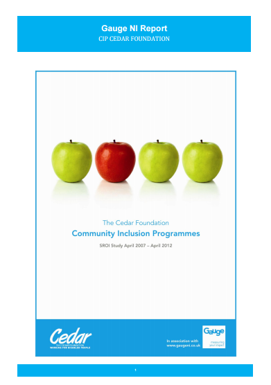 The Cedar Foundation Community Inclusion Programmes SROI