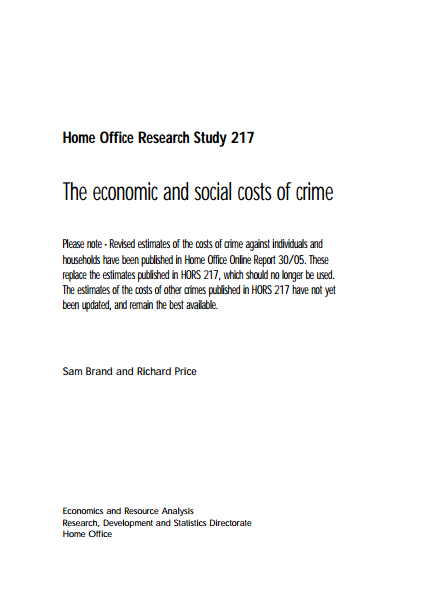 The economic and social costs of crime