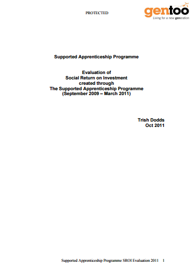 SROI Evaluation of Supported Apprenticeship Programme