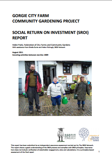 Gorgie City Farm Community Gardening Project SROI