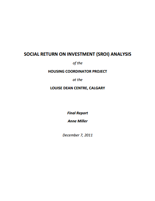 SROI Analysis of the Housing Coordinator Project