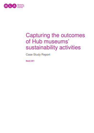 Capturing the outcomes of Hub museums sustainability activities