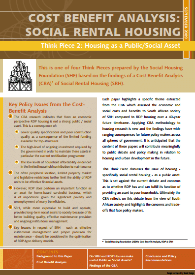 Cost Benefit Analysis: Social Rental Housing