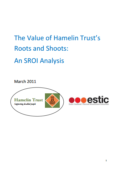 The value of Hamelin Trust’s Roots and Shoots SROI