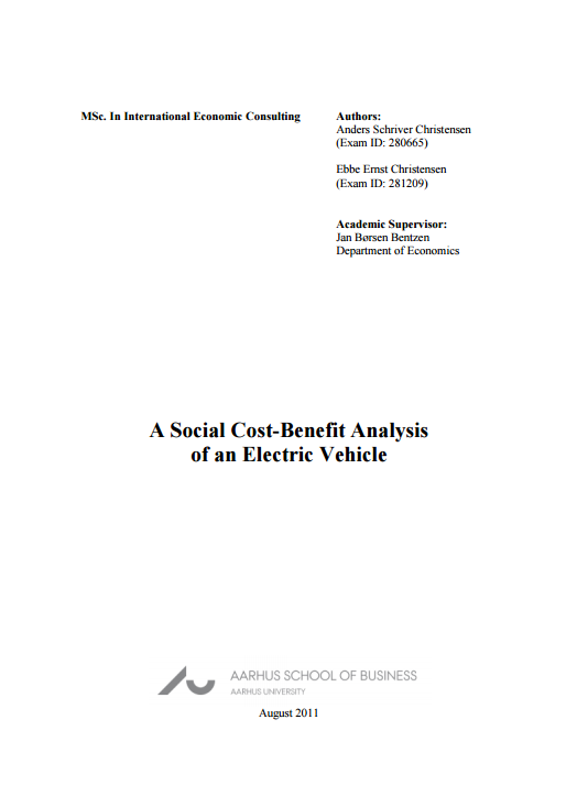 A Social Cost-Benefit Analysis of an Electric Vehicle