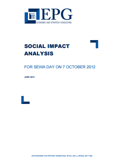 Social Impact Analysis for Sewa Day on 7 October 2012