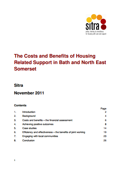 Sitra – The costs and benefits of housing related support