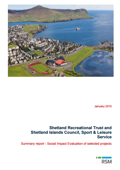 Shetland Recreational Trust and Shetlands Islands Council, Sport & Leisure Service Summary Report