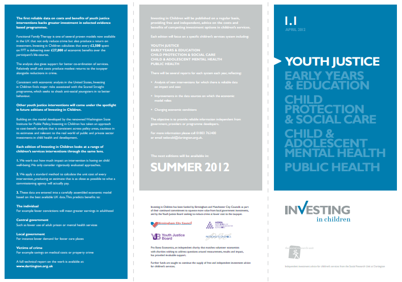 Youth Justice Cost Benefit Analysis