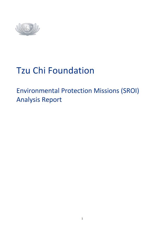 Tzu Chi Foundation Environmental Protection Missions (SROI) Analysis Report