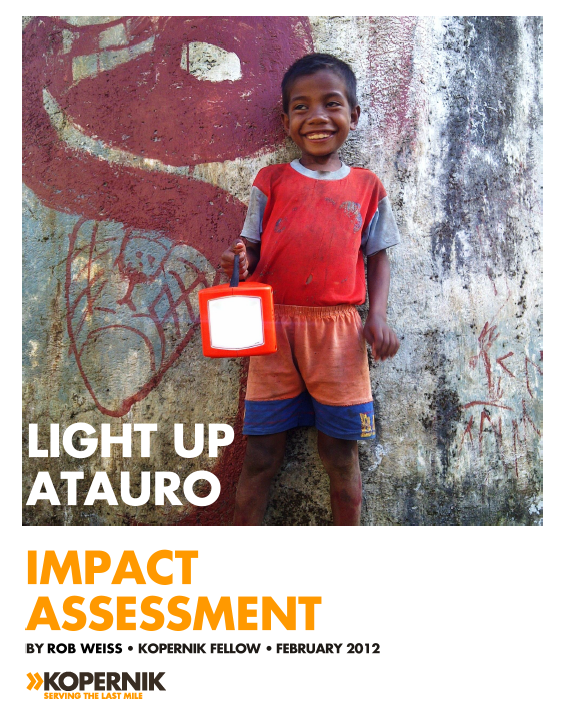 Light Up Atauro Impact Assessment
