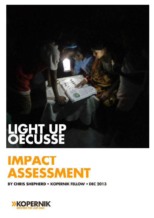 Light Up Oecusse Phase 6 Impact Assessment