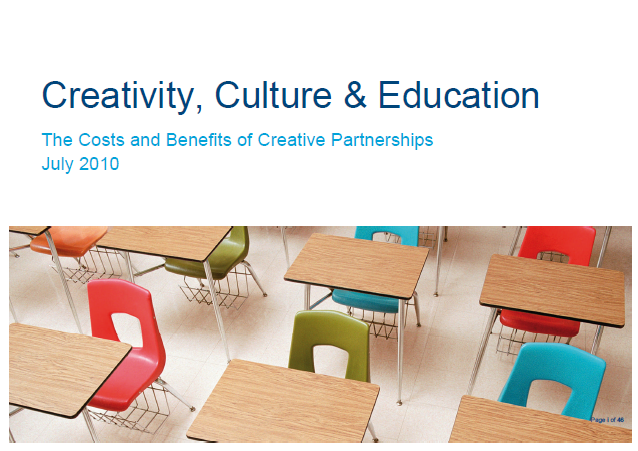Creativity, Culture & Education: The Costs and Benefits of Creative Partnerships