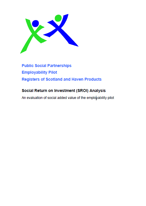 Public Social Partnerships Employability Pilot Registers of Scotland and Haven Products
