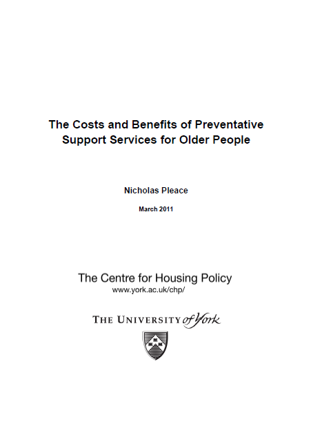 The Costs and Benefits of Preventative Support Services for Older People