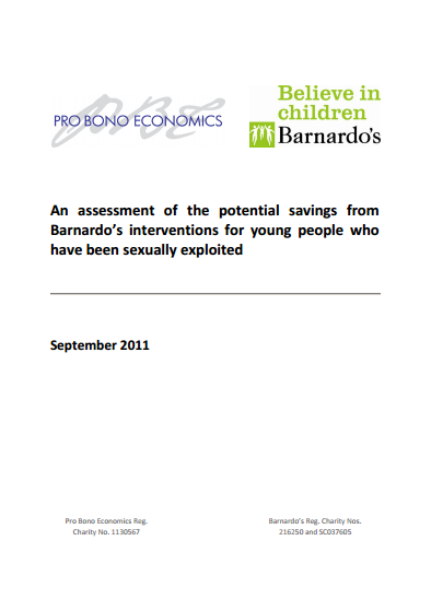 An assessment of the potential savings from Barnardo’s interventions for young people who have been sexually exploited