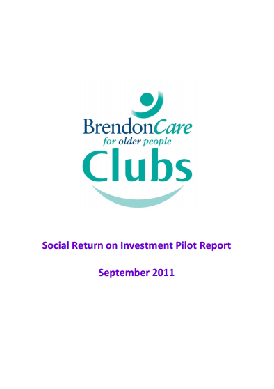BrendonCare Clubs: Social Return on Investment Pilot Report