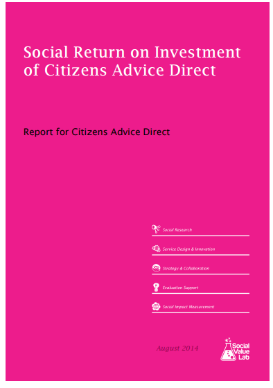 Social return on Investment of Citizens Advice Direct