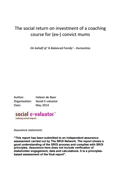 The social return on investment of a coaching course for (ex) convict mums