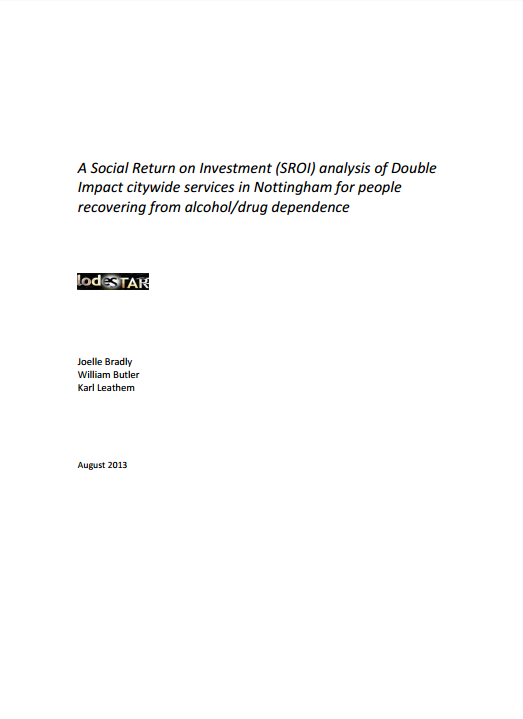 Double Impact citywide services in Nottingham for people recovering from alcohol/drug dependence