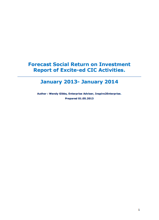 Forecast SROI Report of Excited-ed CIC Activities
