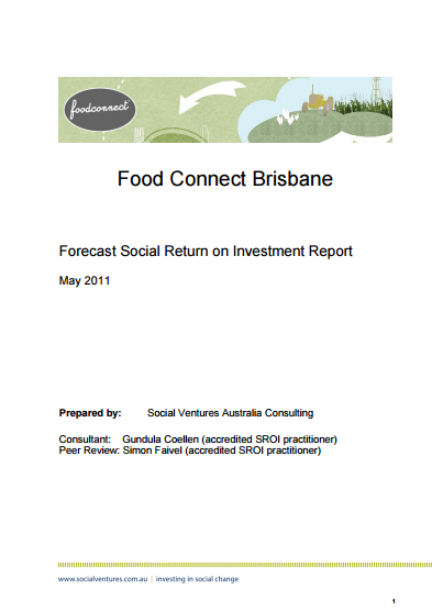 Food Connect Brisbane Forecast SROI Report