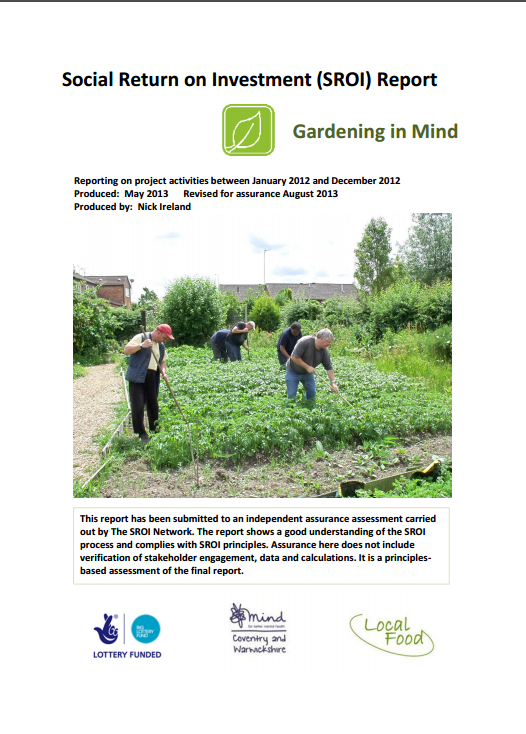 Gardening in Mind Social Return on Investment Report