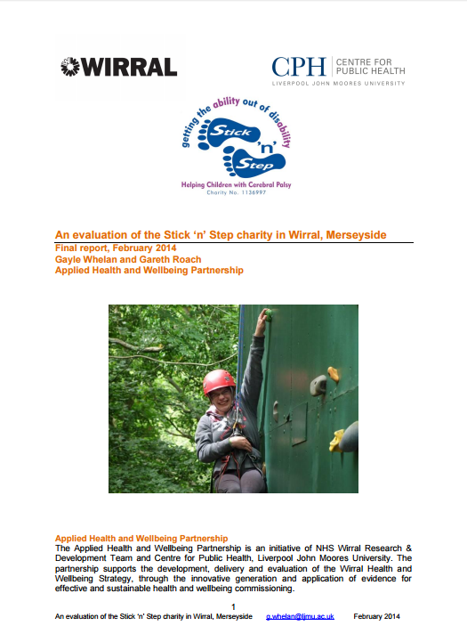 An evaluation of Stick ‘n’ Step charity in Wirral, Merseyside