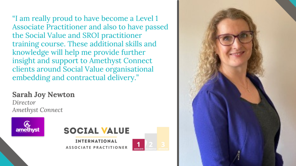 New Level 1 Social Value Associate – Sarah Joy Newton