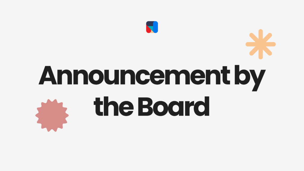 Announcement by the Board of The Institute for Social Value